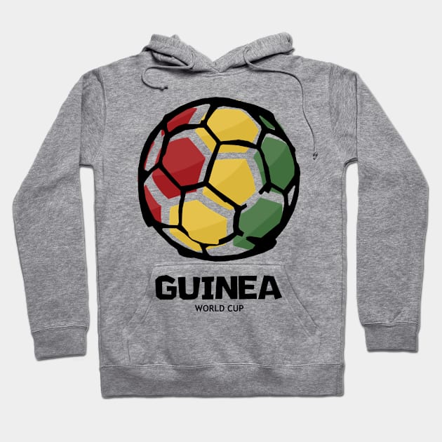 Guinea Football Country Flag Hoodie by KewaleeTee